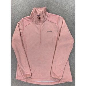 Columbia Polyester Half Zip Athletic‎ Pullover (Women's XL) Pink